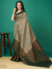 Zari Jaal Woven Handloom Saree