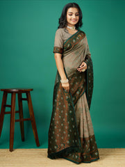 Zari Jaal Woven Handloom Saree