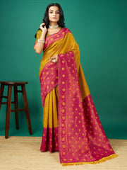 Zari Jaal Woven Handloom Saree