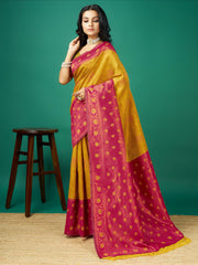 Zari Jaal Woven Handloom Saree