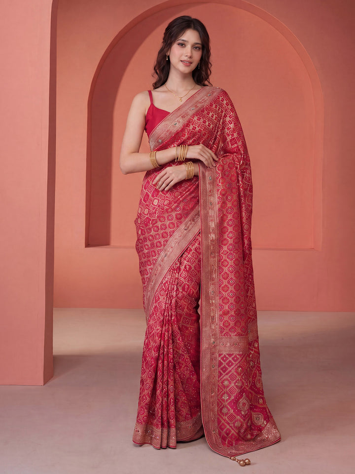 Embroidered Georgette Saree