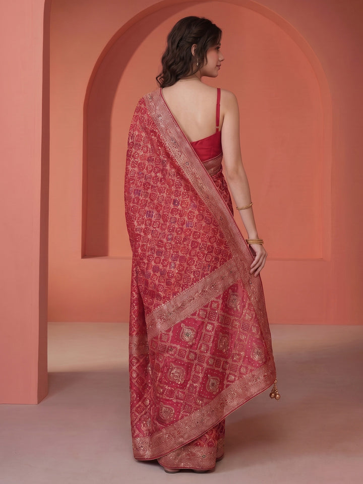 Embroidered Georgette Saree
