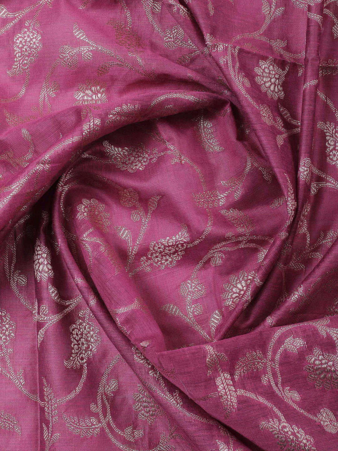 Magenta Woven Design Chanderi Unstitched Dress Material
