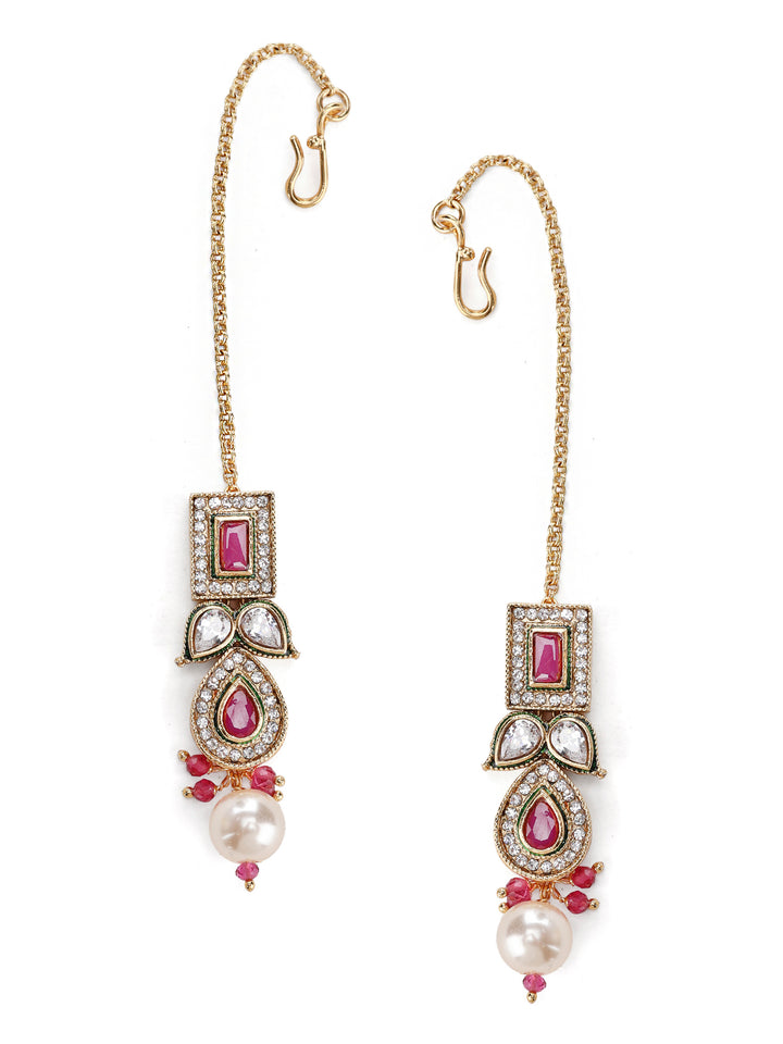 Gold-Ruby Imitation Jewelry-Set