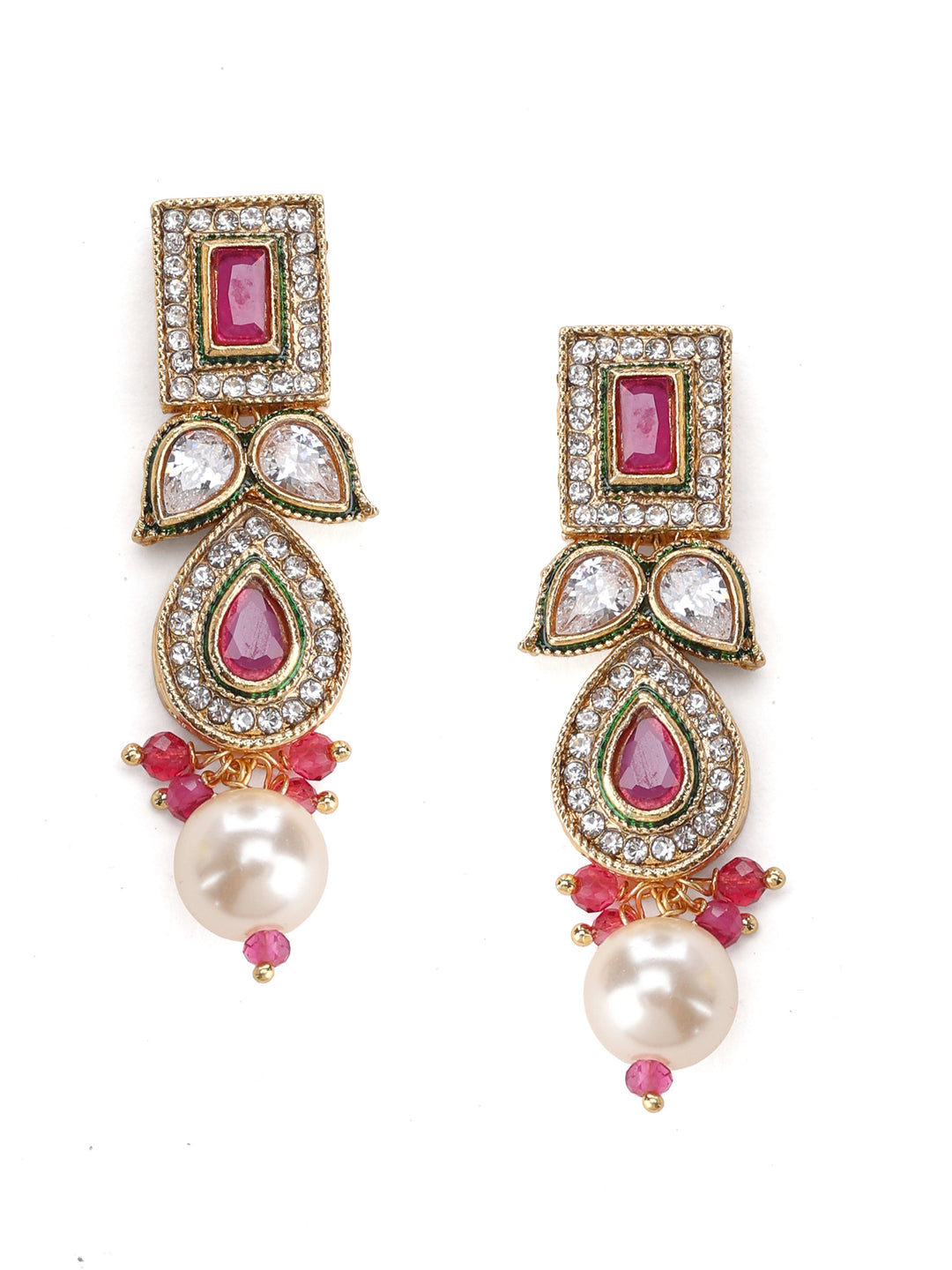 Gold-Ruby Imitation Jewelry-Set