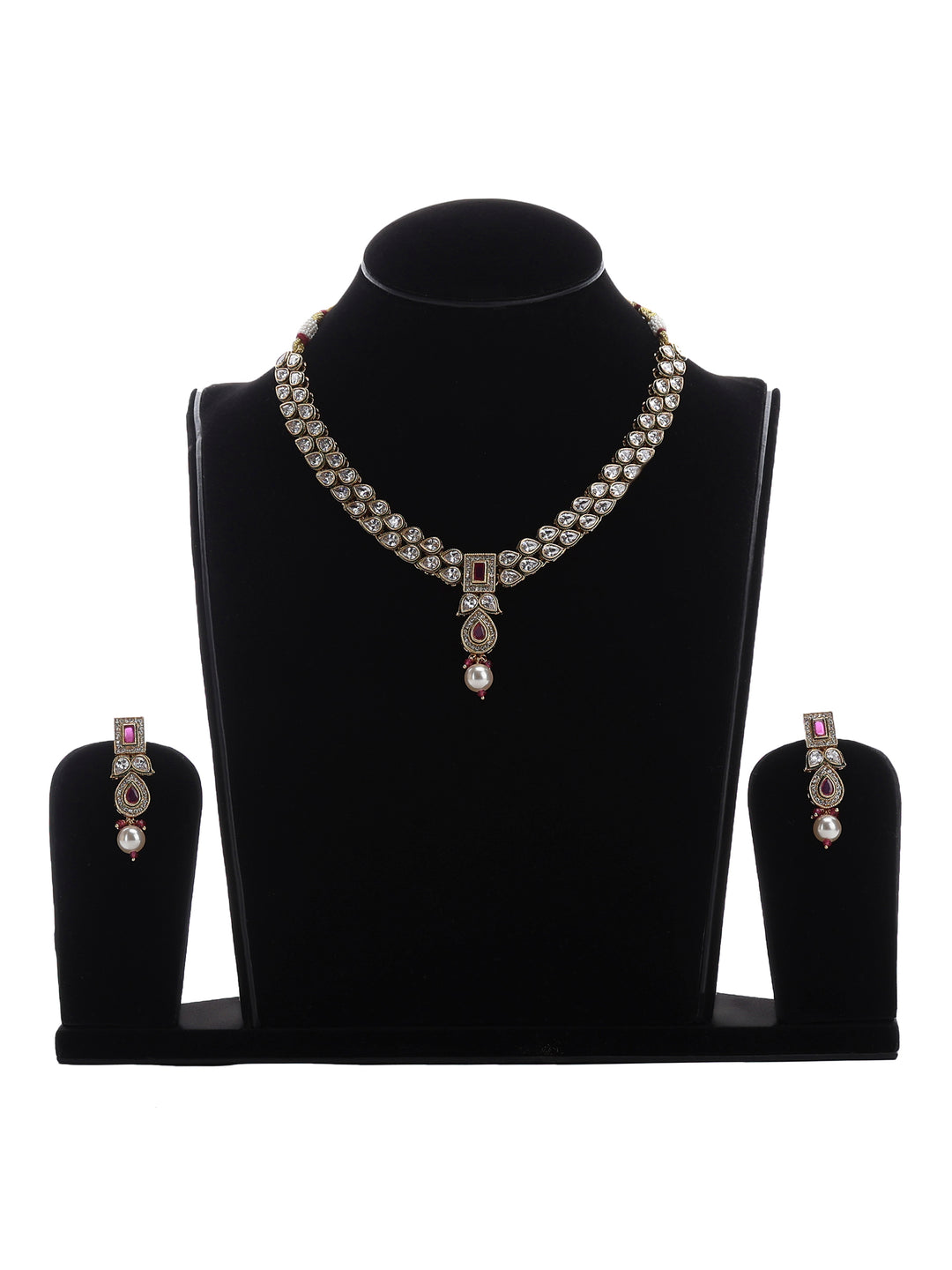 Gold-Ruby Imitation Jewelry-Set
