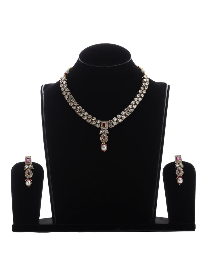 Gold-Ruby Imitation Jewelry-Set
