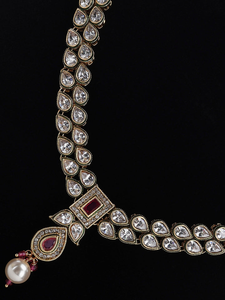Gold-Ruby Imitation Jewelry-Set