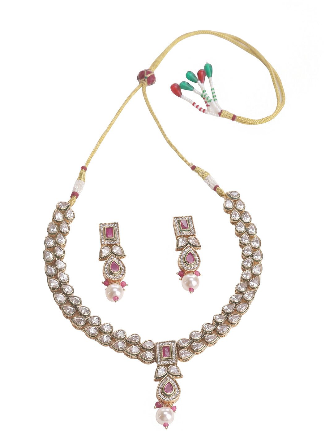 Gold-Ruby Imitation Jewelry-Set
