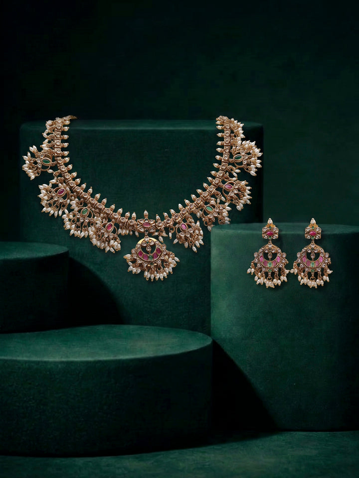 Gold-Multi Imitation Jewelry-Set