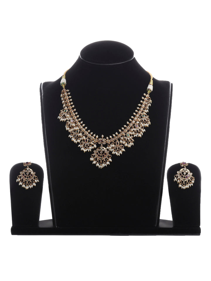 Gold-Multi Imitation Jewelry-Set