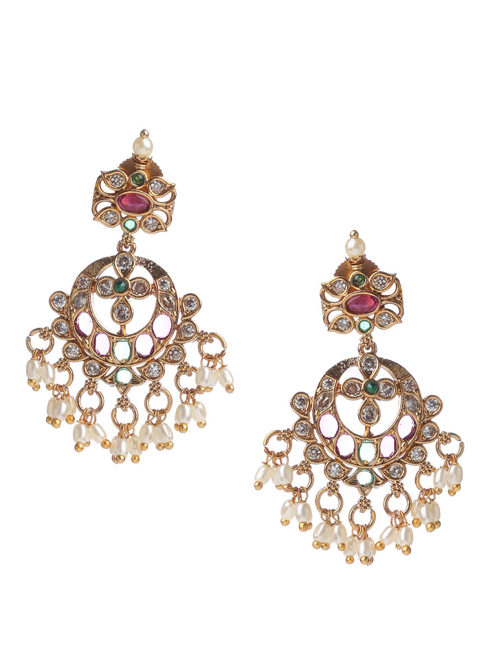 Gold-Multi Imitation Jewelry-Set