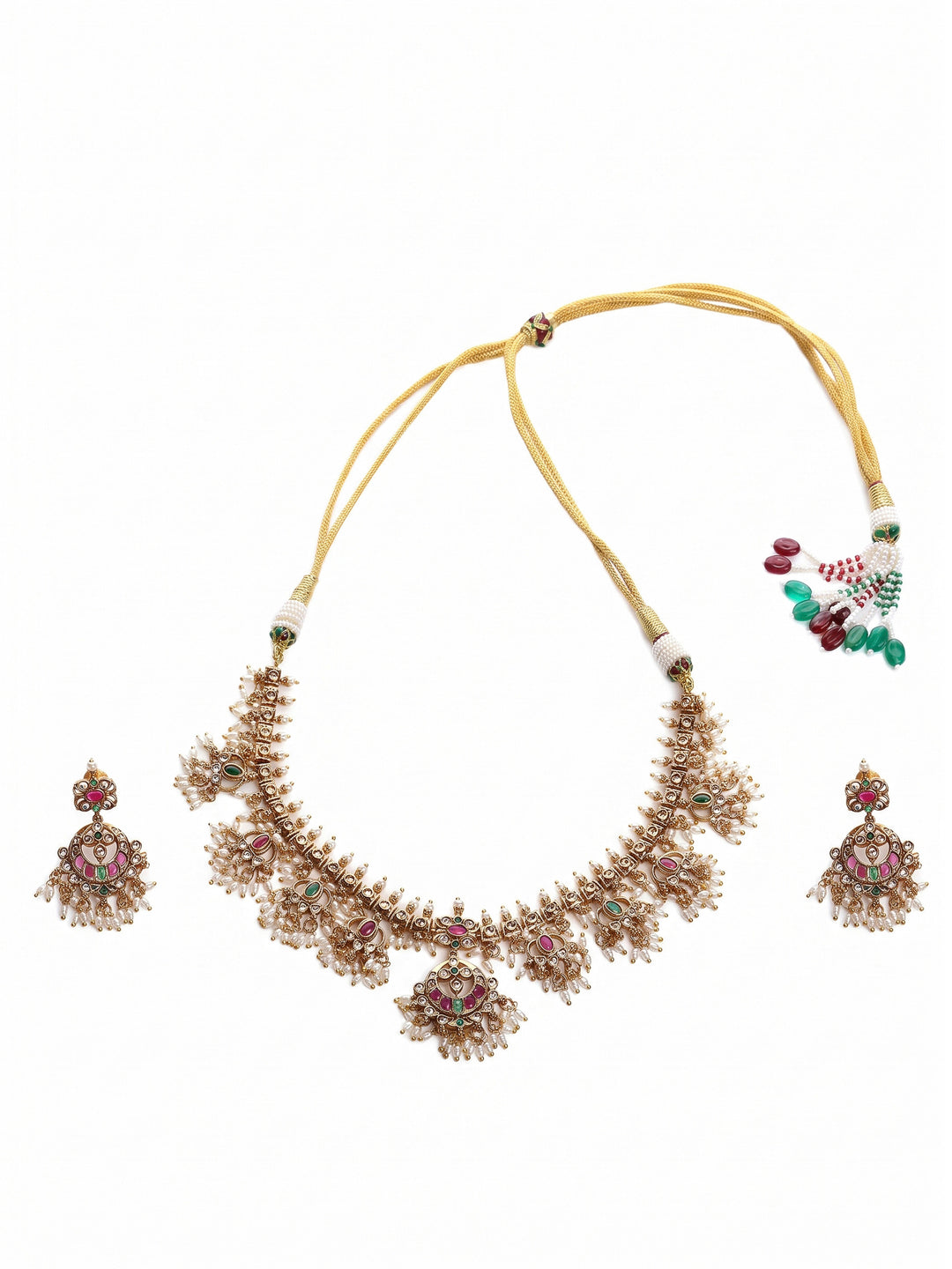 Gold-Multi Imitation Jewelry-Set