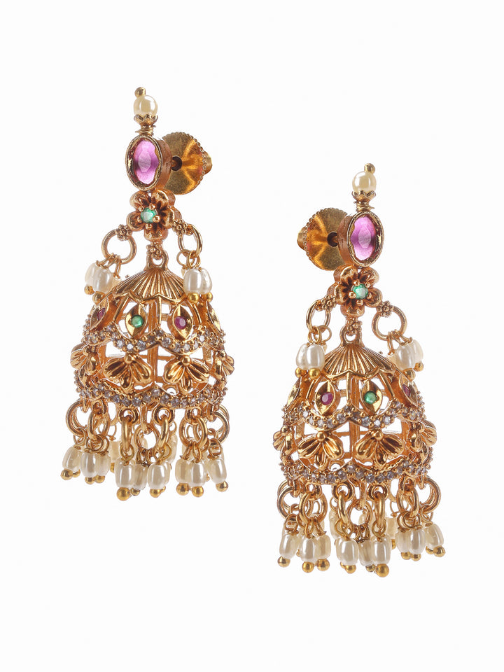 Gold-Multi Imitation Jewelry-Set