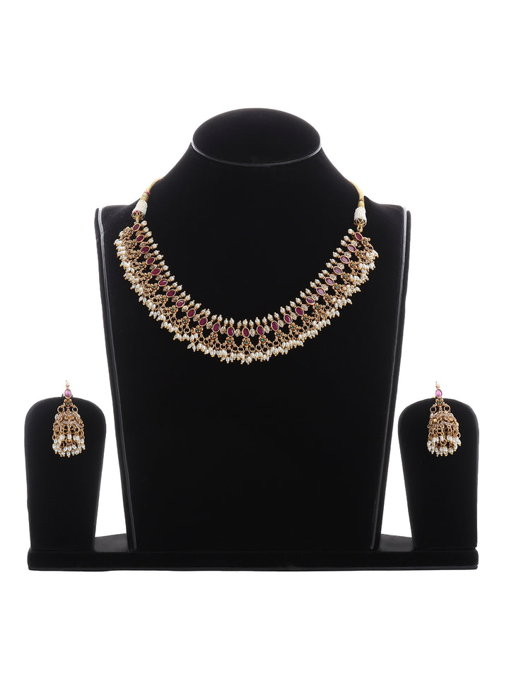 Gold-Multi Imitation Jewelry-Set