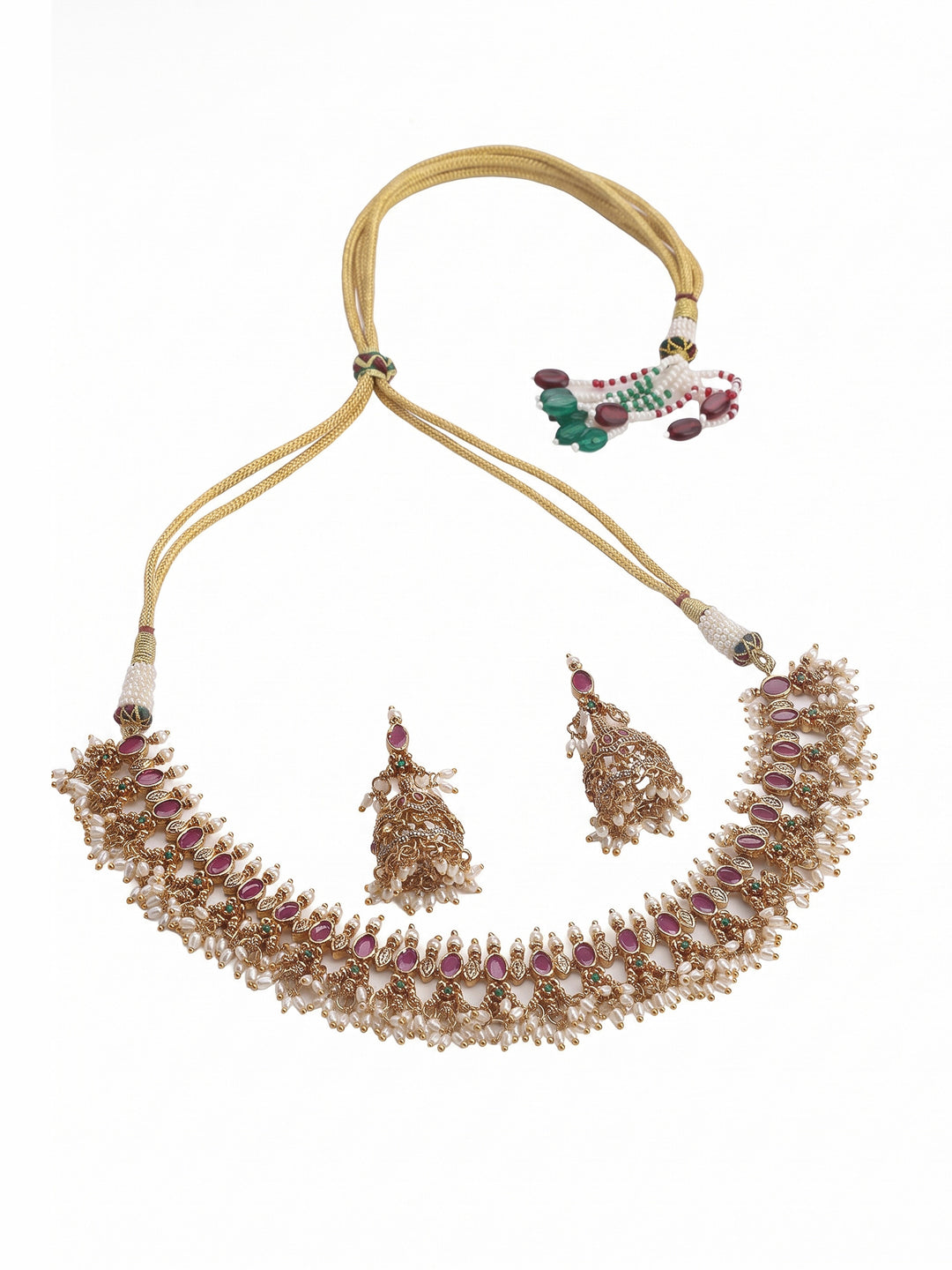 Gold-Multi Imitation Jewelry-Set