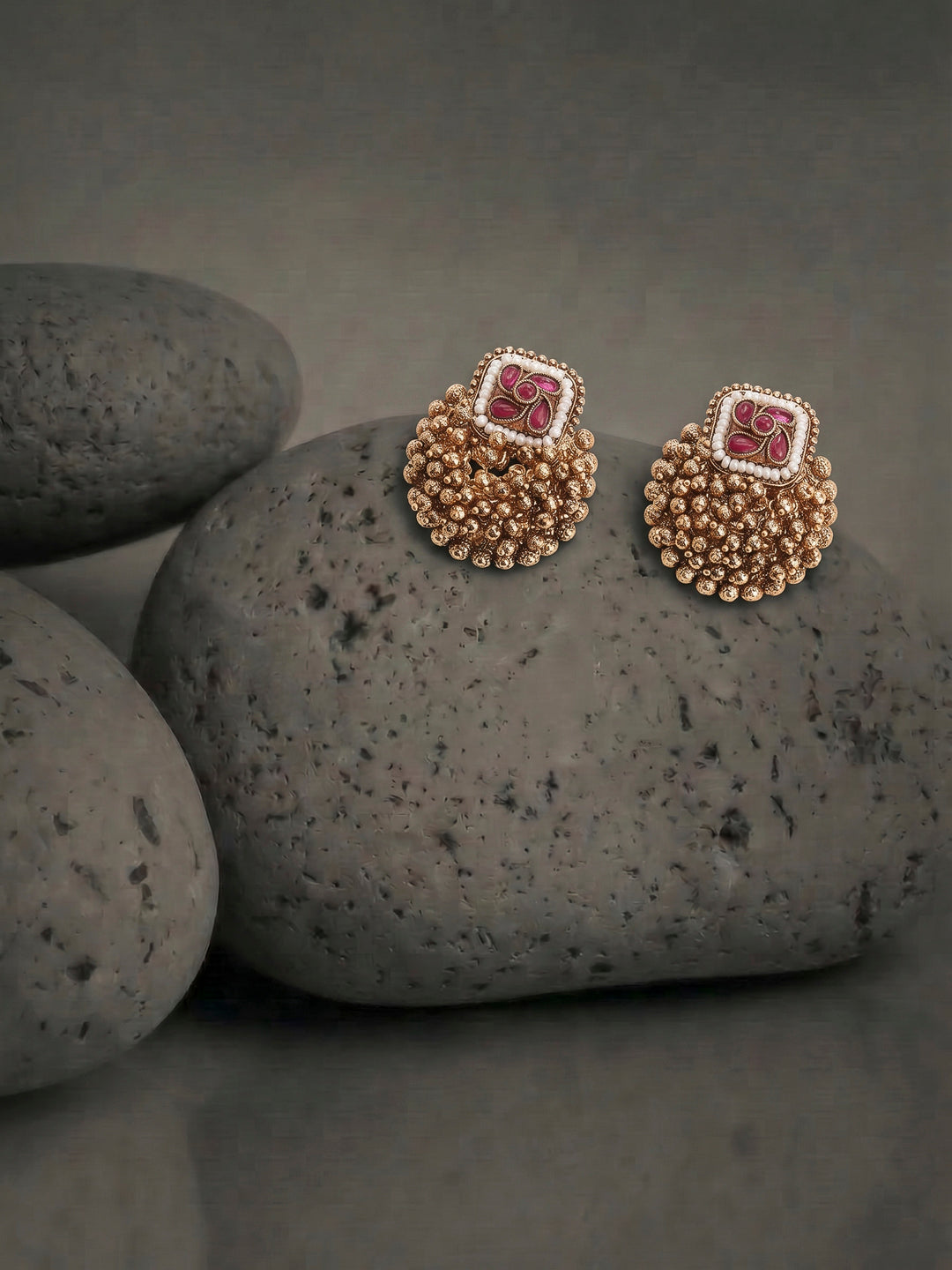 Gold-Multi Imitation Jewelry-Earring