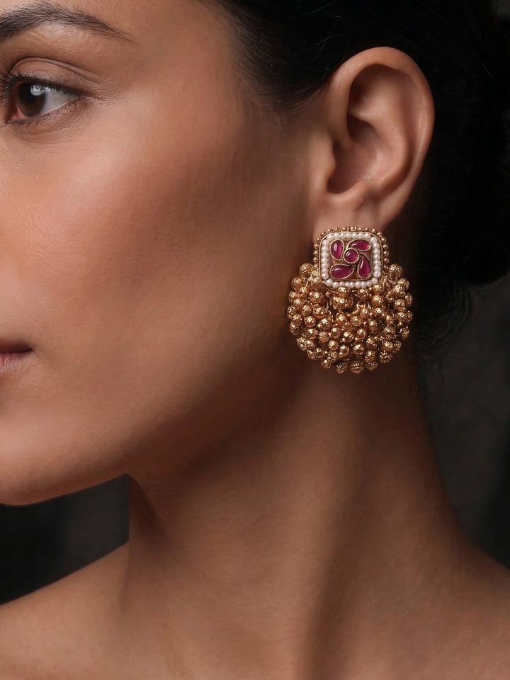 Gold-Multi Imitation Jewelry-Earring