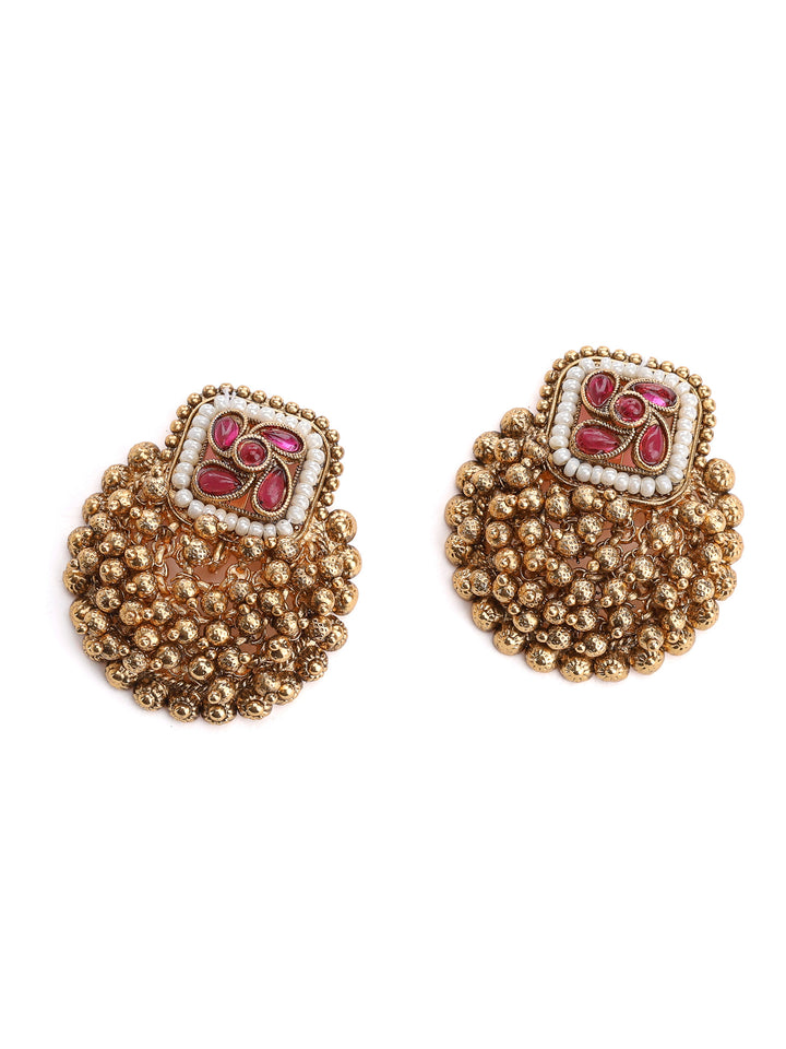 Gold-Multi Imitation Jewelry-Earring