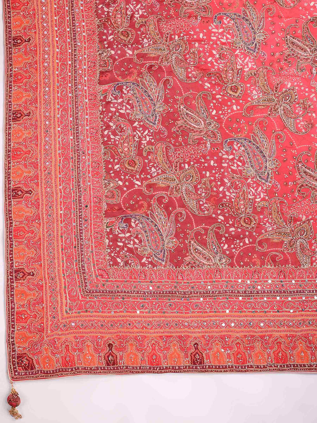 Rani Crepe Printed Saree