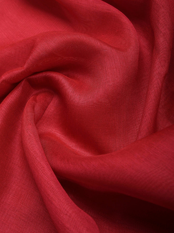 Pink Cotton Blend Printed Saree