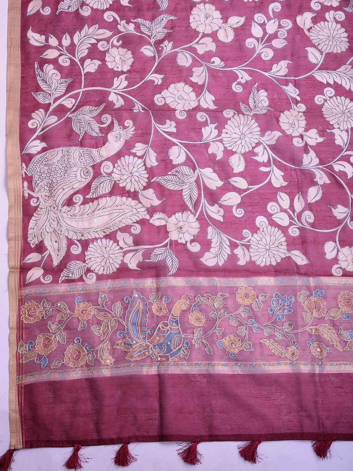 Rani Cotton Blend Printed Saree