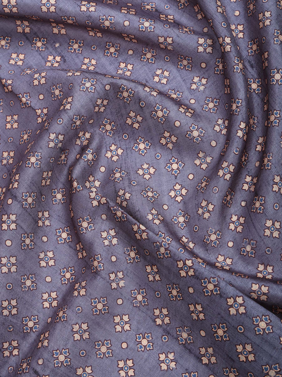 Grey Art Silk Printed Saree