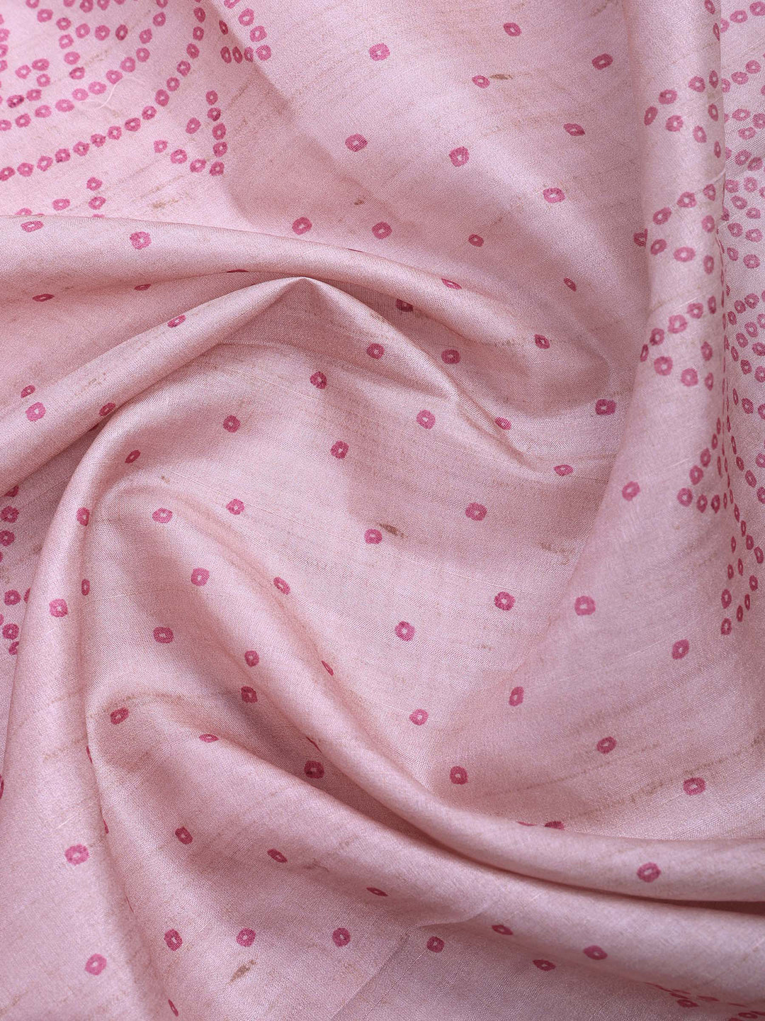 Pink Art Silk Printed Saree