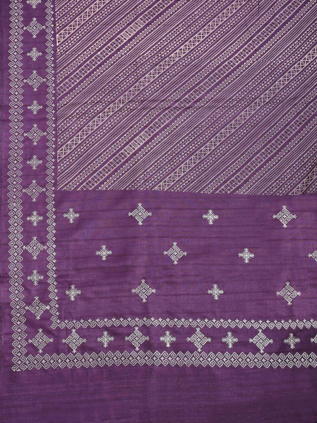 Wine Art Silk Printed Saree
