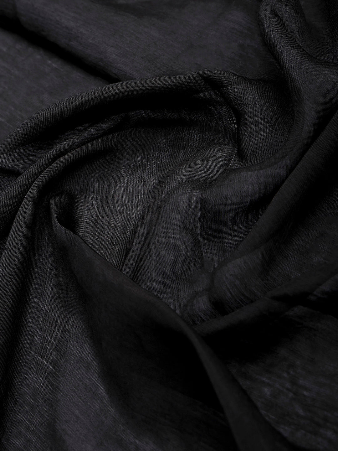 Black Cotton Blend Printed Sarees
