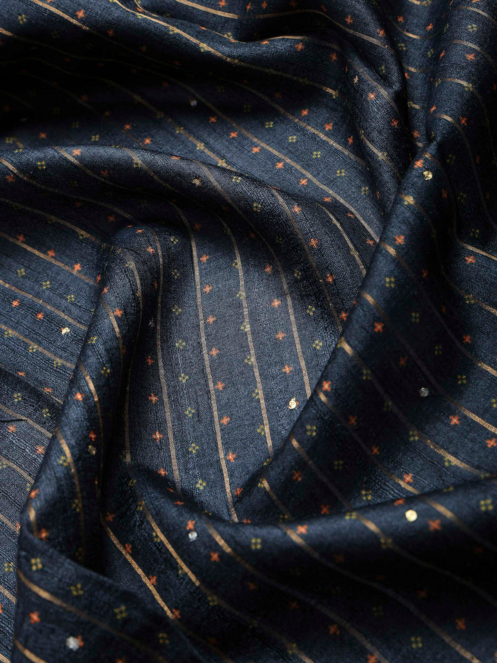 Black Tussar Printed Sarees