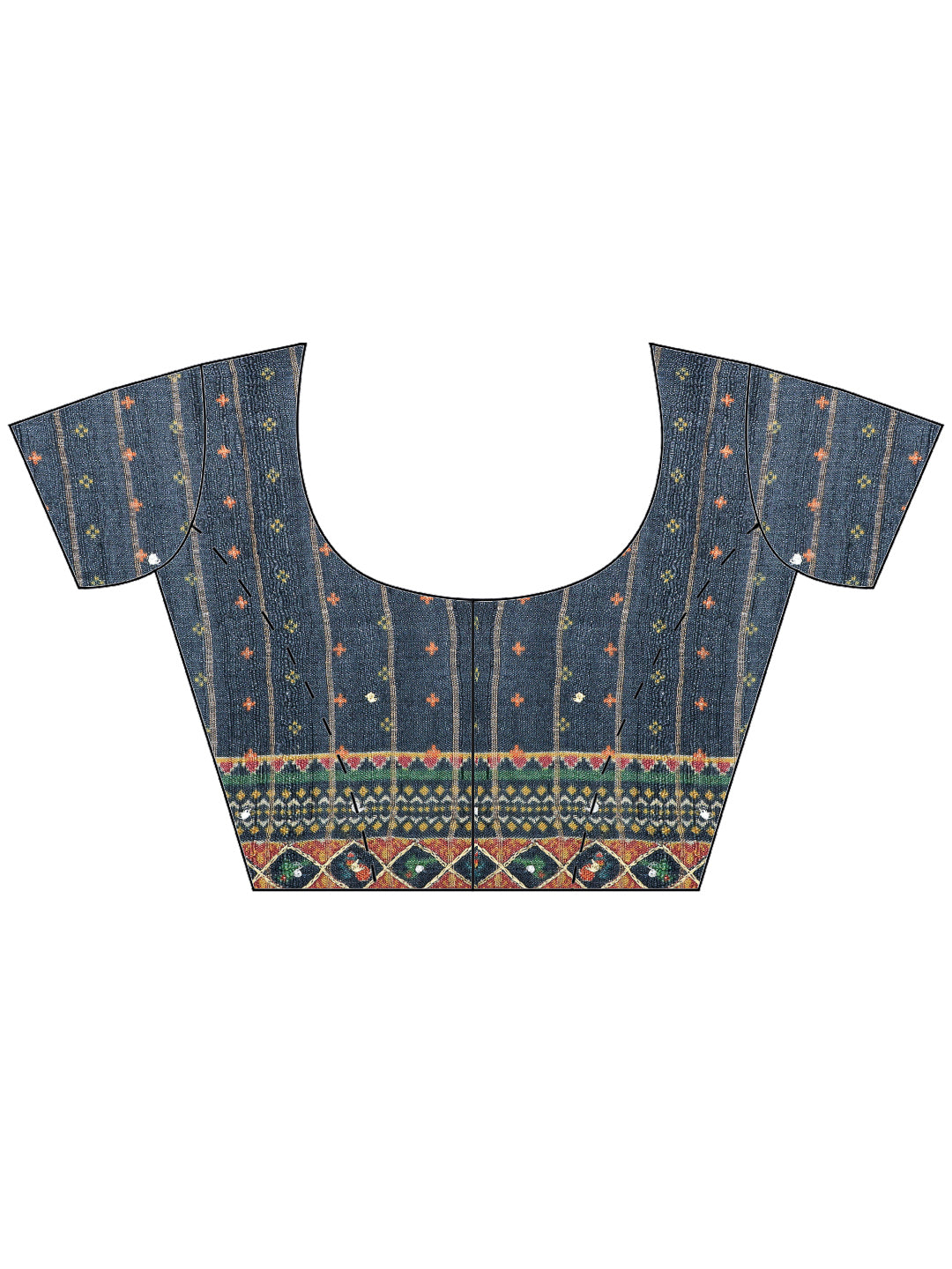 Black Tussar Printed Sarees