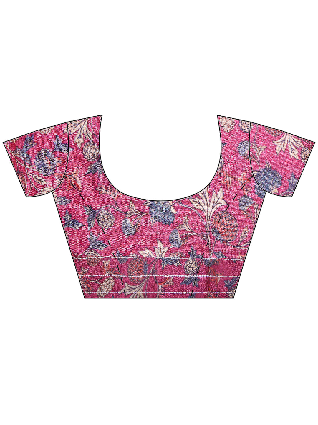 Magenta Tussar Printed Sarees