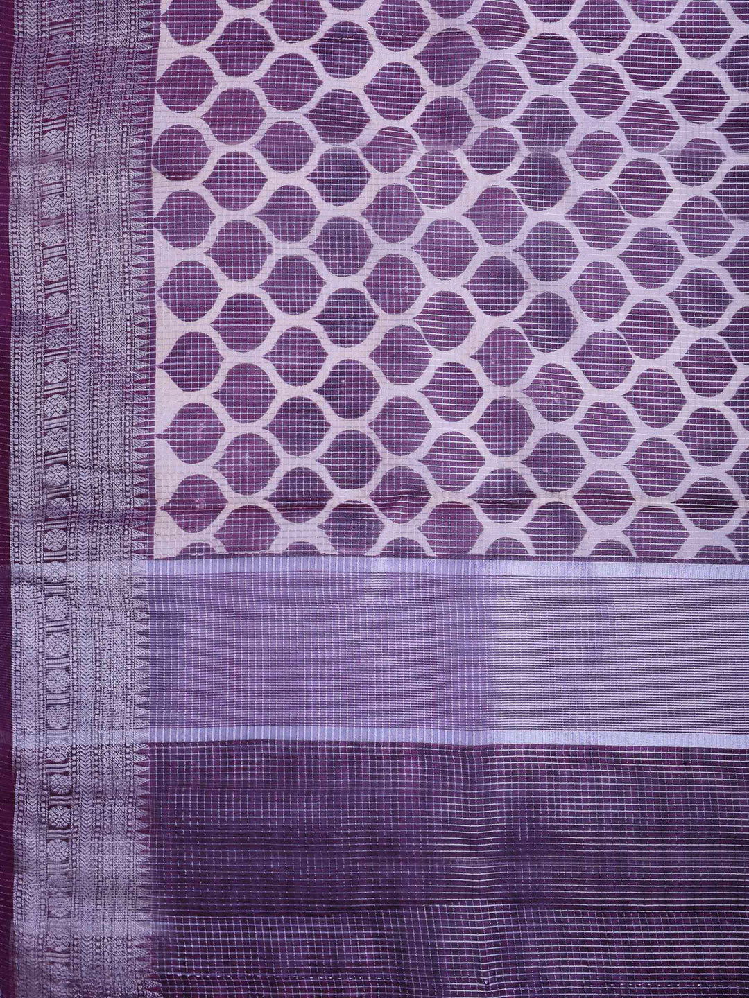 Wine Cotton Blend Printed Sarees