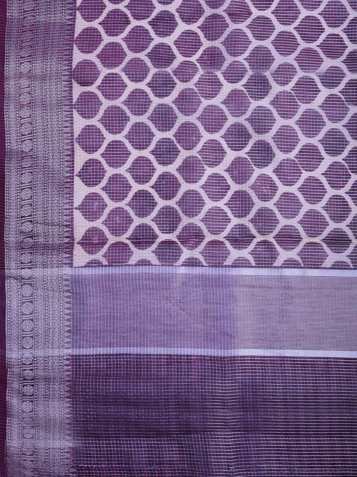 Wine Cotton Blend Printed Sarees