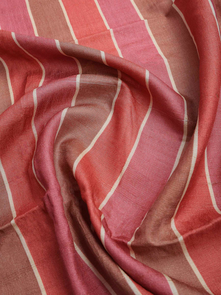 Pink Tussar Printed Sarees