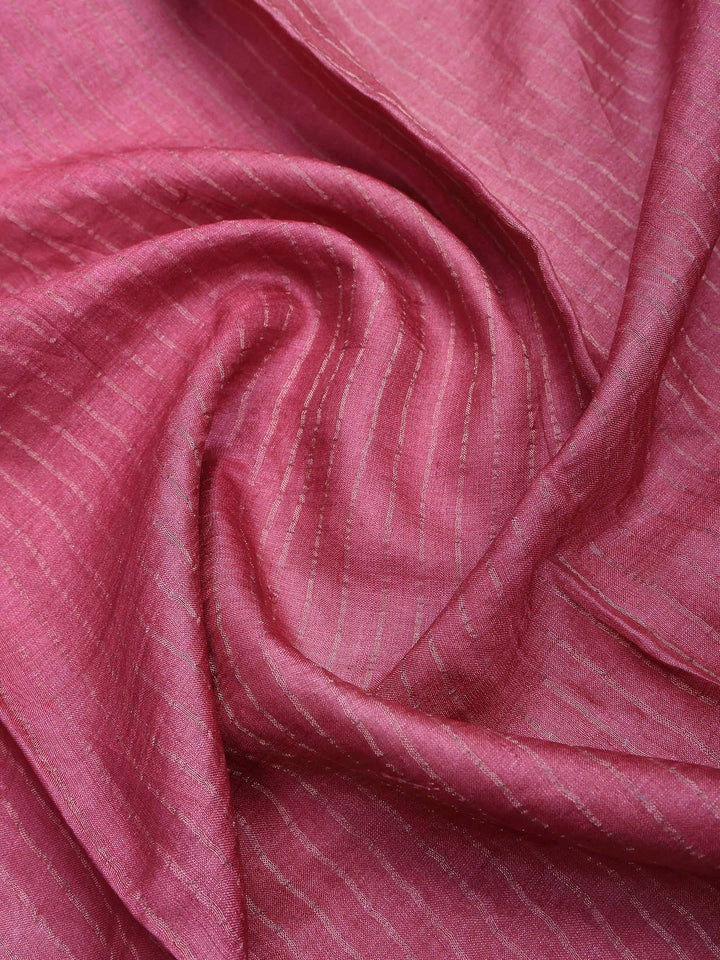 Pink Tussar Printed Sarees