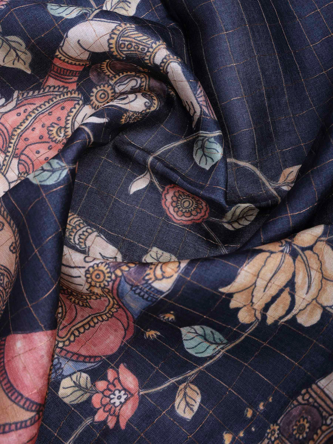 Black Tussar Printed Sarees