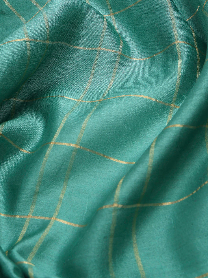 Sea Green Tussar Embroidered Sarees