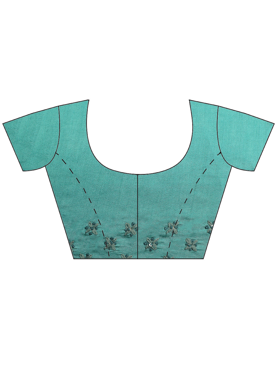 Sea Green Tussar Embroidered Sarees