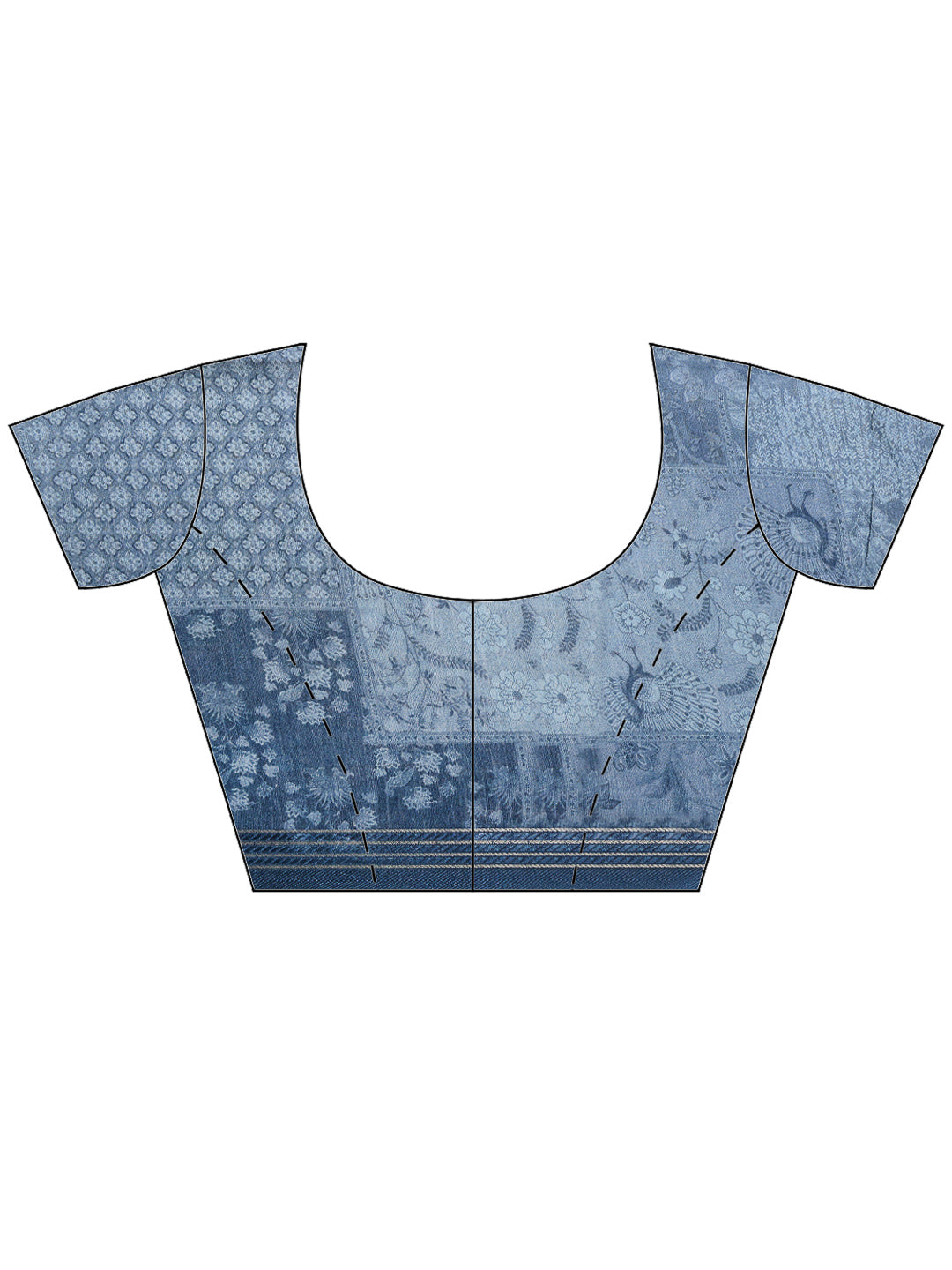 Grey Art Silk Printed Sarees