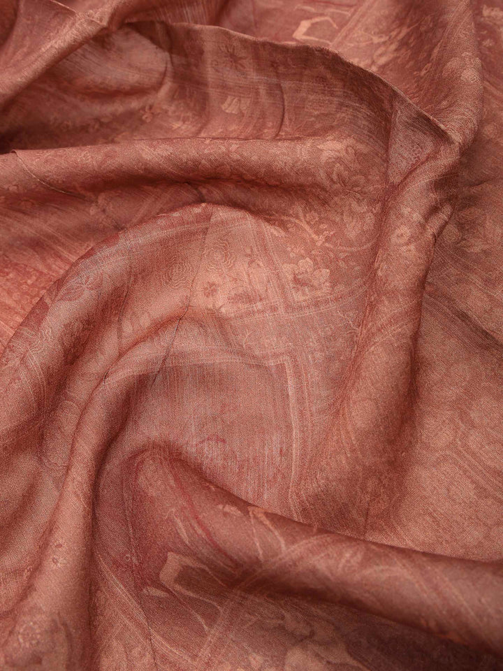 Pink Art Silk Printed Sarees