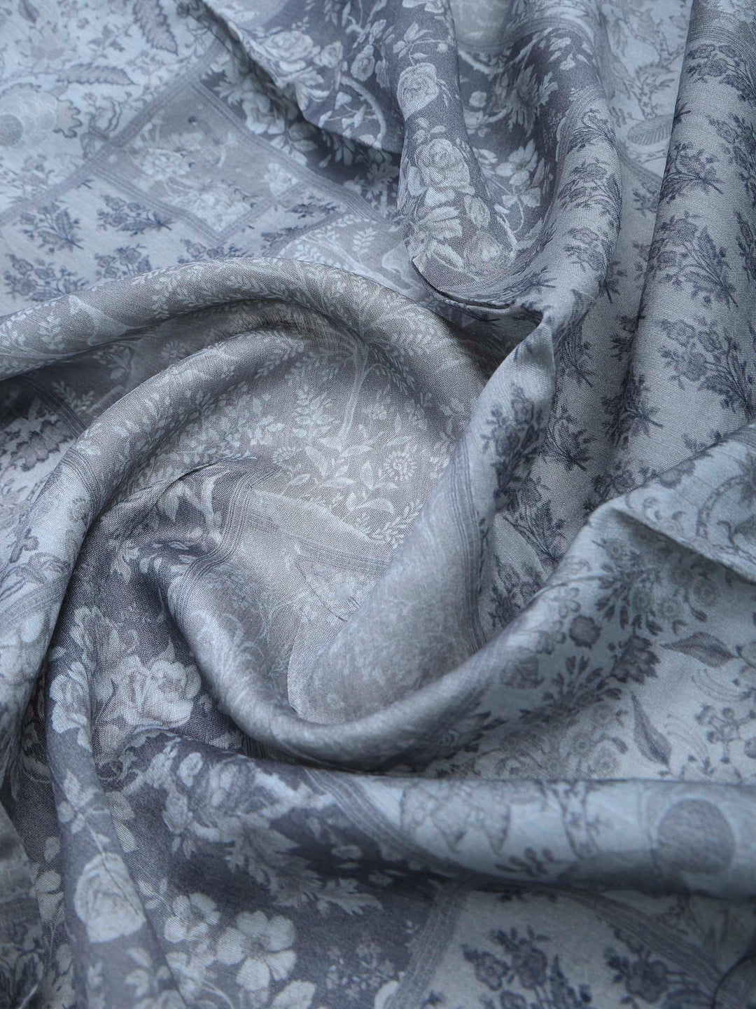 Sky Blue Art Silk Printed Sarees