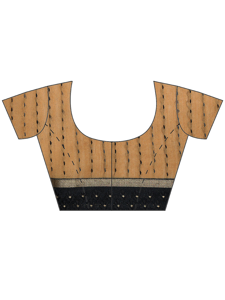 Black Art Silk Printed Sarees