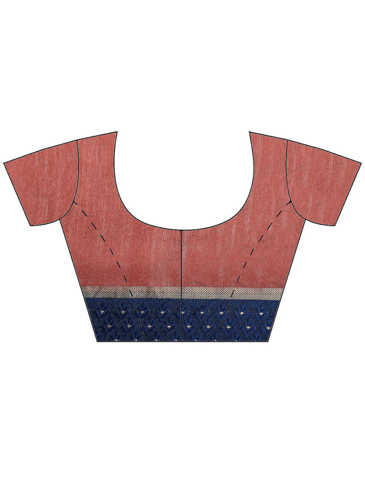 Navy Blue Art Silk Printed Sarees