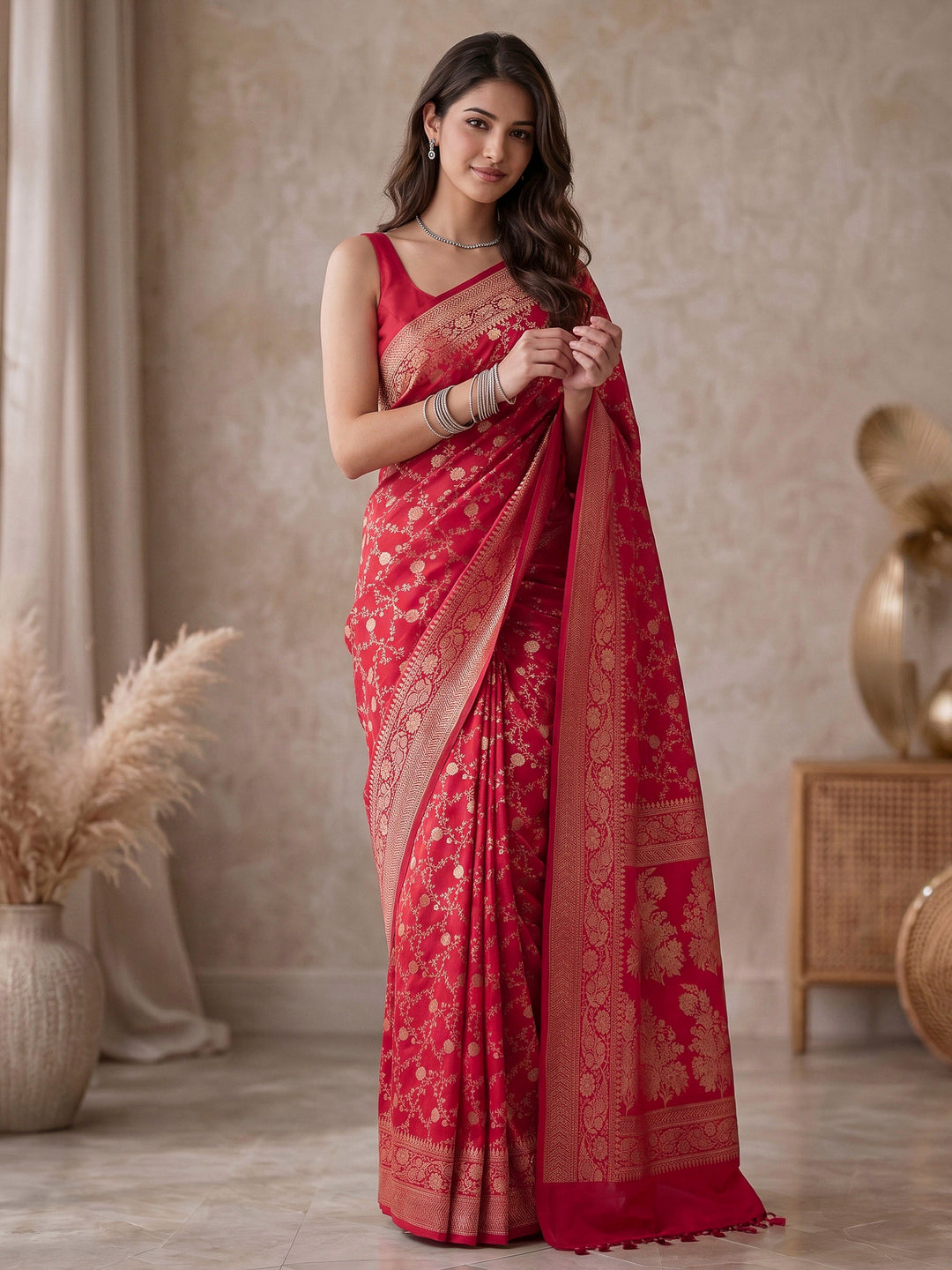 Rani Banarasi Woven Saree
