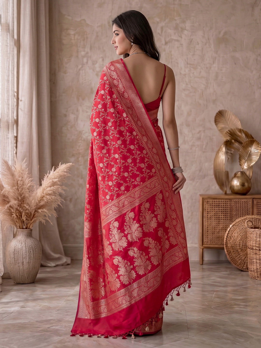 Rani Banarasi Woven Saree