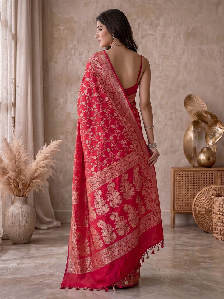 Rani Banarasi Woven Saree