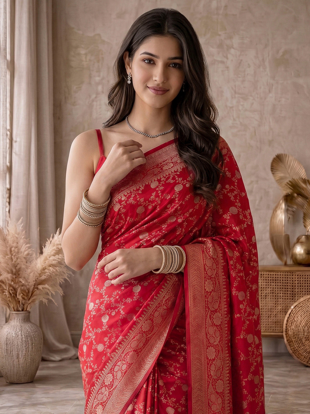 Rani Banarasi Woven Saree