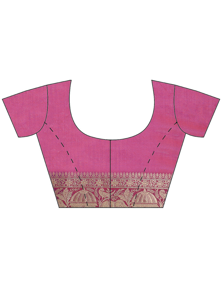 Purple Banarasi Woven Saree
